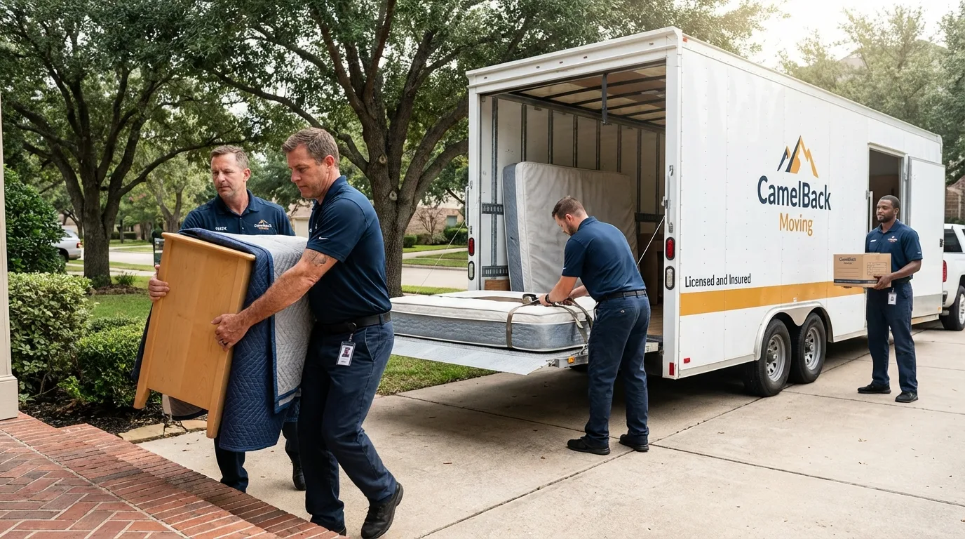 Crew loading residential truck for cross-state move from Flatwoods, KY
